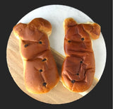 Brood haasjes per 2 (brioche)